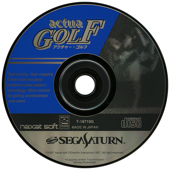 Actua Golf box art for Sega Saturn